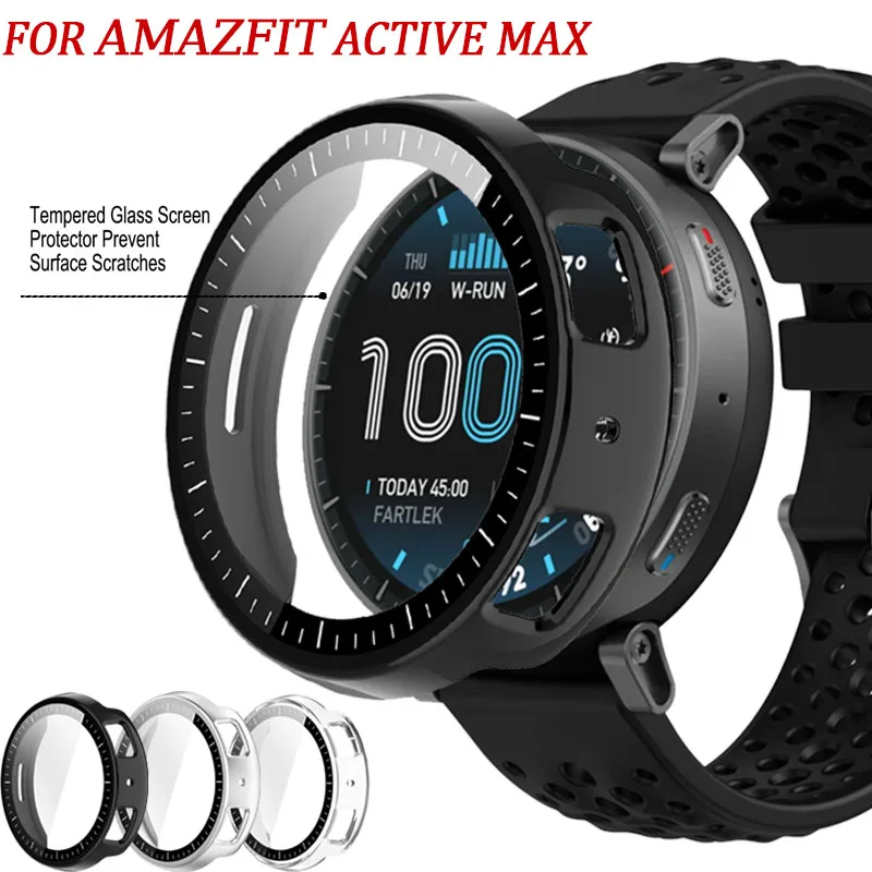 Neue PC/TPU-Hülle Schutzhülle für Amazfit Active Max Hochauflösendes Glas für Amazfit Active Max Shell-Membranintegration Image