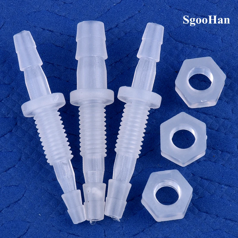 5 ~ 200 Stück Sechskantmutter M6 ~ M10 bis 3 ~ 8 mm PP Pagode Direktanschlüsse Aquarium Tank Luftpumpe Adapter Gartenbewässerungssystem Schlauchverbindungen Image