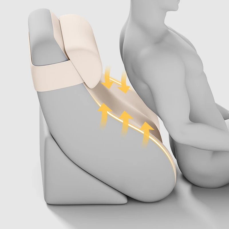 Memory-Schaum-Dreieckskissen mit Armlehnen, eine tolle Rundumstütze für den Rücken, sowohl für Seiten- als auch für Rückenschläfer. Image