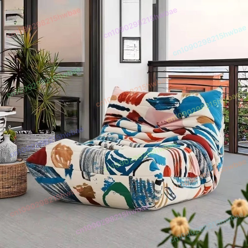 Lazy Sofa Einzelsofa Wohnzimmer Schlafzimmer Arbeitszimmer Balkon Schlafen 50. Jubiläumsausgabe Stoff Image