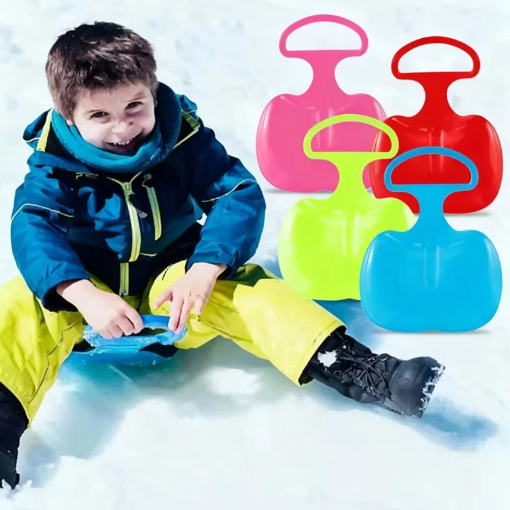 Schneeschlitten Rodel Sandrutsche Großer Winterspielzeug Verdickter Skisportbrett Abfahrtsschlitten Schneeluge für Kinder Erwachsene Jungen Mädchen Image