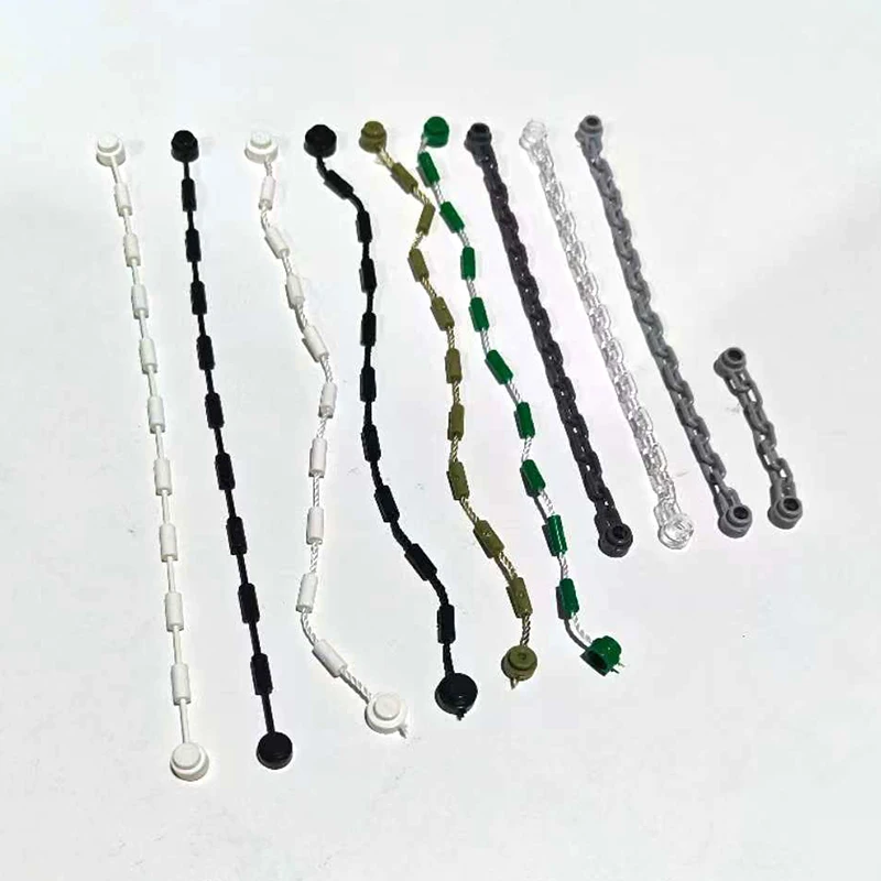 Compatible With LEGO Rope 63141 MOC 30104 92338 Chain Building Blocks Spider Silk City Streetscape Decoration Parts Bricks Toys Image