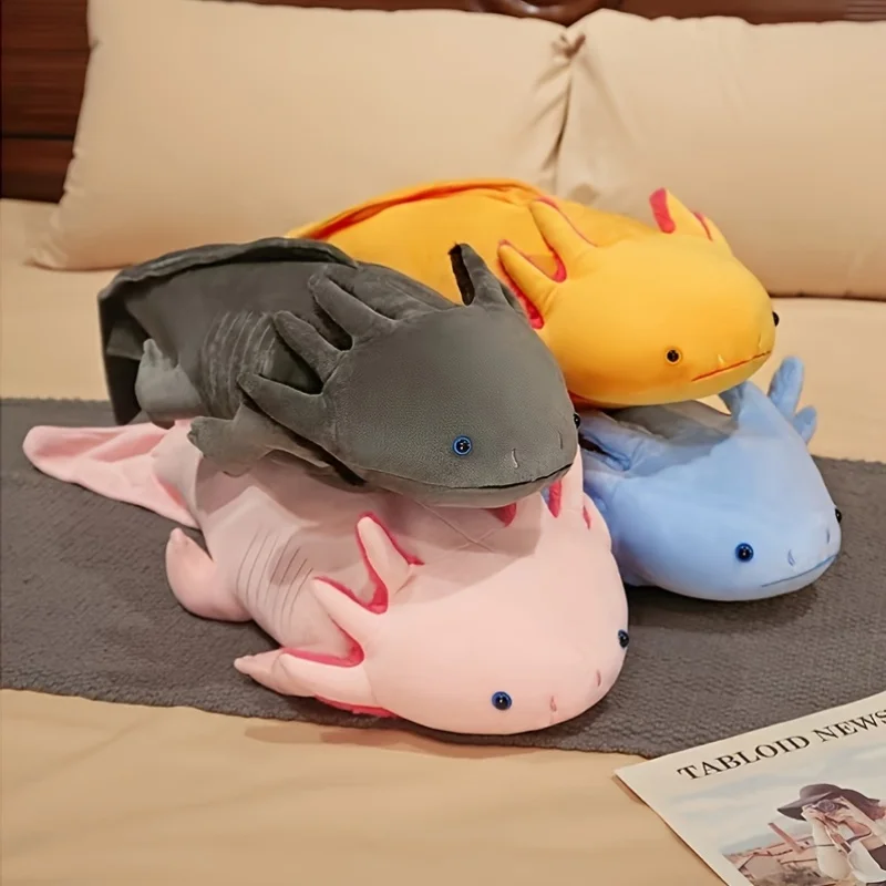 42 cm/16,53 Zoll großes, mehrfarbiges, weiches, niedliches sechseckiges Dinosaurier-Plüschtier – gefüllt mit weichen Salamander-Tieren, ein unverzichtbares Simulationsmodell.