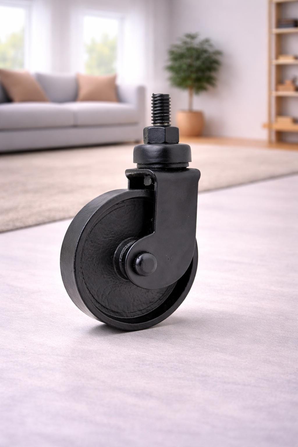 "Set di 4 ruote girevoli in ghisa da 3\" - Ruote industriali per impieghi gravosi"