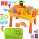 deAO Sand and Water Play Table 2 in 1 Plastic Outdoor Table for Toddlers with Times Tables and Accessories Included