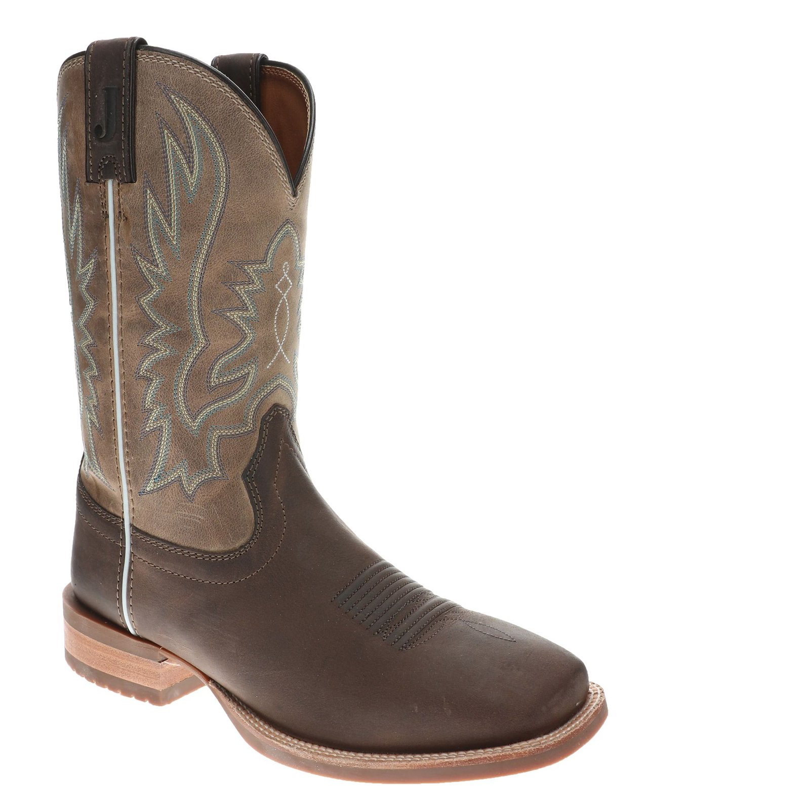 Justin Boots Outlaw 11" Wide Square Toe - Mens 9.5 Brown Boot D