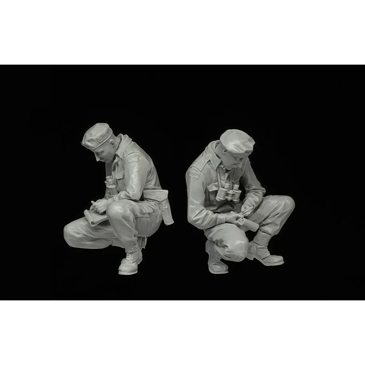 Kit modello in resina non verniciata in scala 1/35, tema militare, ufficiale britannico che prende appunti in Normandia, GK non assemblato e non verniciato