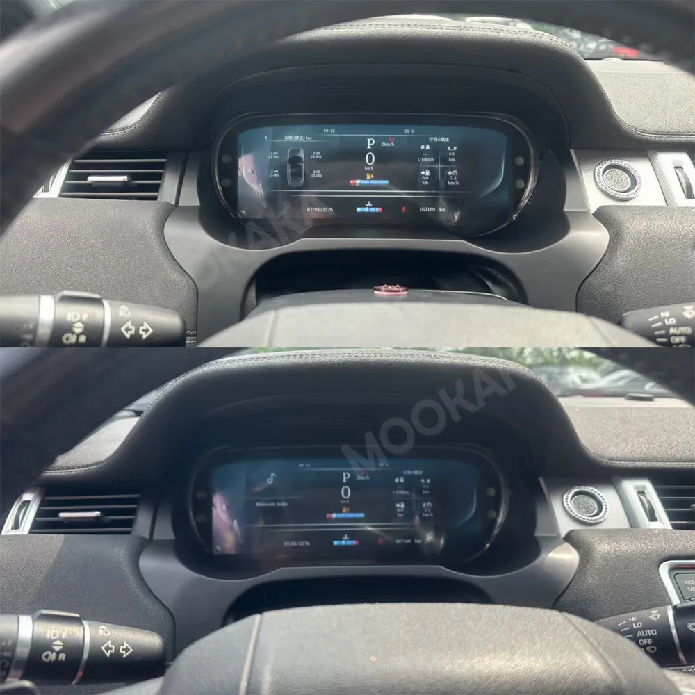 Schermo LCD da 12,3 pollici per auto con sistema Linux, quadro strumenti digitale, cruscotto virtuale per Range Rover Evoque L538 2012-2018, tachimetro