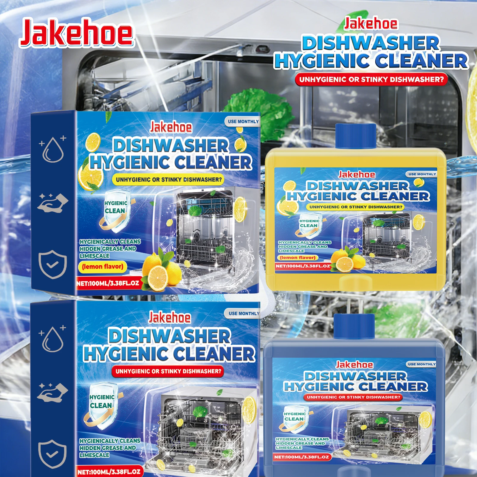 Nettoyant pour lave-vaisselle : décompose rapidement les résidus alimentaires, élimine le tartre, élimine les odeurs, réduit la croissance bactérienne, détergent vaisselle domestique