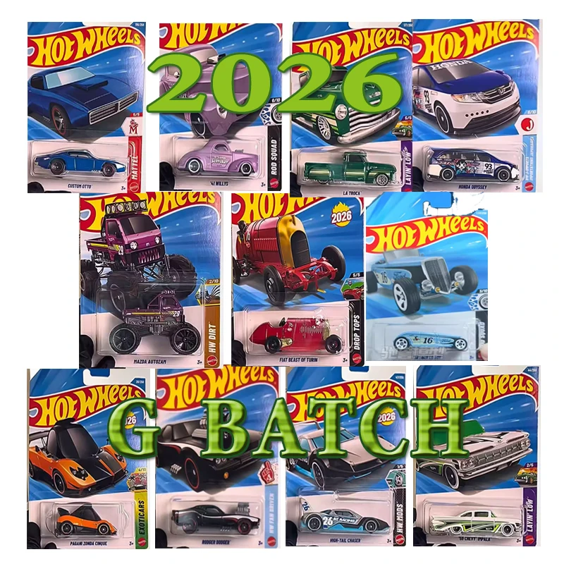 Diecast 1/64 2026G Hot Wheels Honda Automodell Dodge Challenger Ford Batmobile BMW Toyota Supra Fiat Jungen Spielzeugauto Geschenk Image