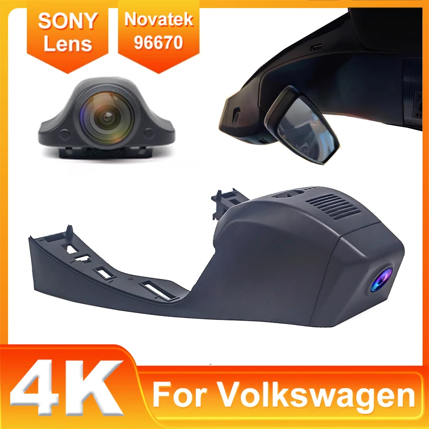 Für VW Volkswagen T-Roc T Roc Troc 2017-2025 Plug and Play 4K Dashcam Wifi Dash Kamera Dash Cam für Auto Fahrzeug Video Recorder Image