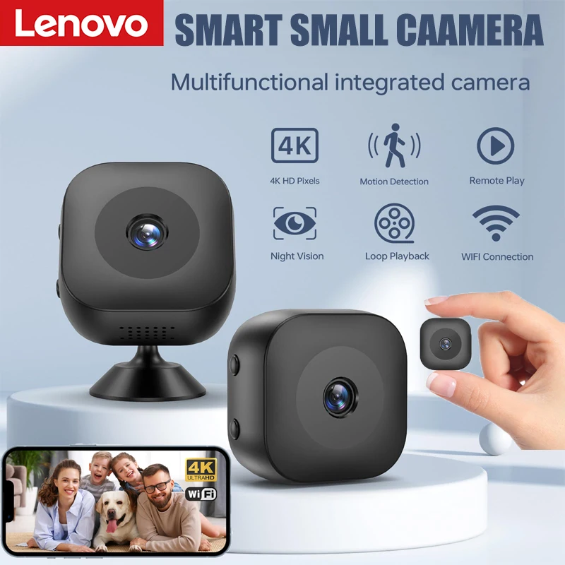 Lenovo Smart 4K HD Mini-Kamera Vollfarbige Nachtsicht WLAN-Monitor Wasserdichter Bewegungsmelder Smart Home Sicherheitsschutz-Monitor