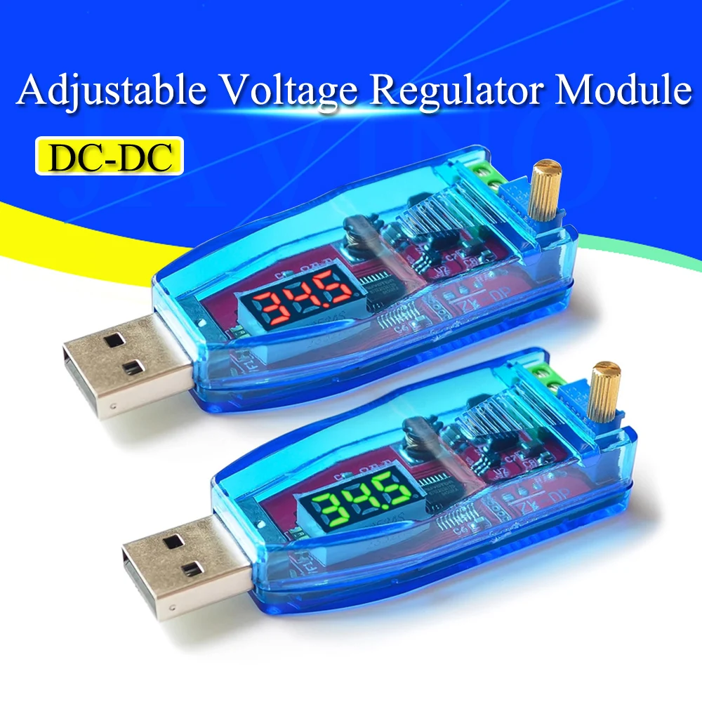 LED DC-DC 5V zu DC 1-24V Einstellbares Potentiometer USB Step Up/Down Buck Boost Converter Netzteil Spannungsreglermodul Image