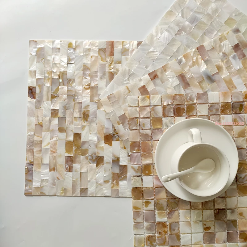 Mosaik Perlmutt natürliche Wandfliesen Küche Tapete Fliesen Badezimmer Hintergrund Dusche dekorative Aufkleber