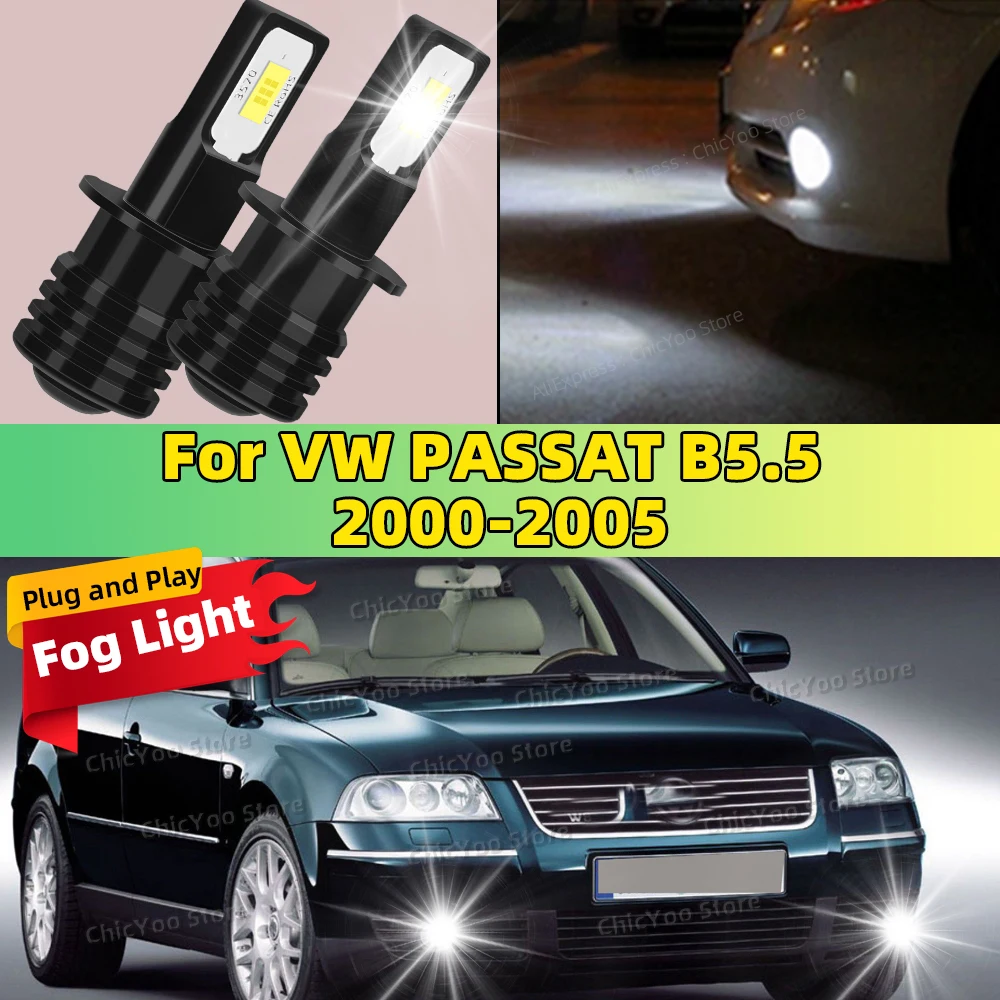 Für VW PASSAT B5.5 2000 2001 2002 2003 2004 2005 2X LED Auto Licht Vordere Birne Nebel Lampe 20000LM Ultra Helle hohe Qualität Image