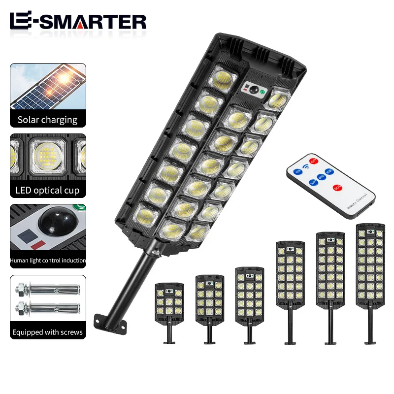 LED-Solar-Wandleuchte, Außenleuchte, PIR-Bewegungsmelder, solarbetrieben, Sonnenlicht, Straßenlaterne für Garten, 3 Modi, Fernbedienung