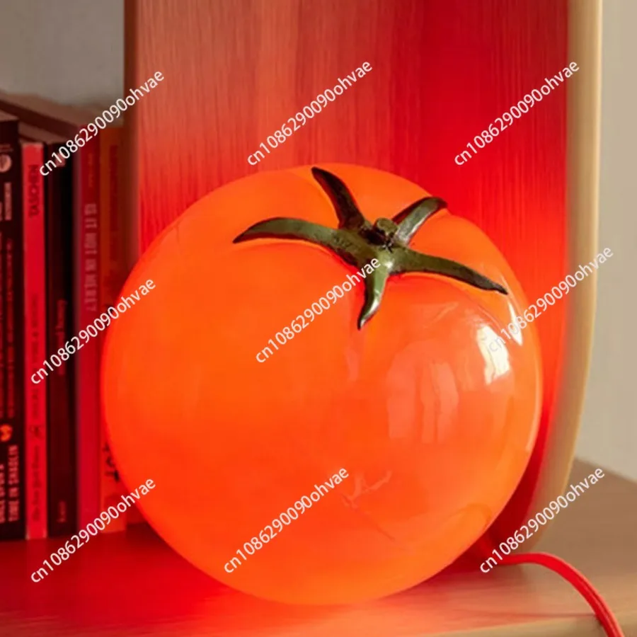 Dekorative kleine Tischlampe Tomate reif Nachtlicht Schlafzimmer Nachttisch Atmosphäre Lampe Tomate Tischlampe Tomate Ornament