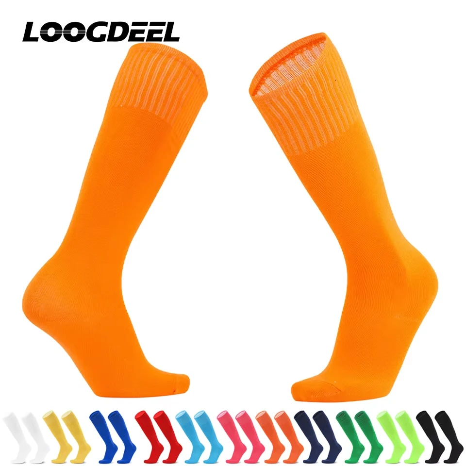 Loogdeel Professionelle Sport-Fußballsocken, Fußball, rutschfest, schweißabsorbierend, verdickt, lange Röhre, Handtuchunterseite, Socke für Erwachsene und Kinder Image