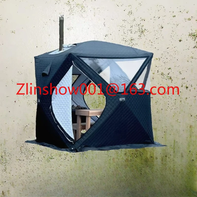 Tragbares Outdoor-Saunazelt für 2–5 Personen für Zuhause, Fitnessstudio und Camping, robuste Nassdampffunktion aus Oxford-Stoff Image