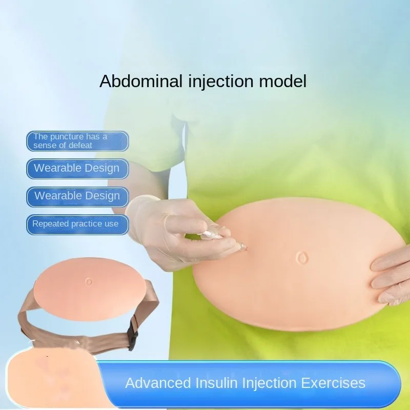 Abdominal Injection Model Diabetic Insulin Training Injection Belly Trainer Soft Mide Subcutane Injection Model Image