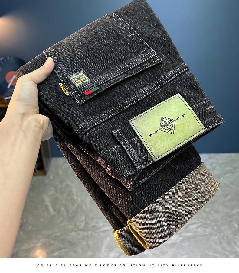 Amerikanischen Stil Vintage Lose Beiläufige männer Jeans Gerade Bein Neue Stil Premium Marke Herbst Hosen Bequeme Passform Männliche Modell