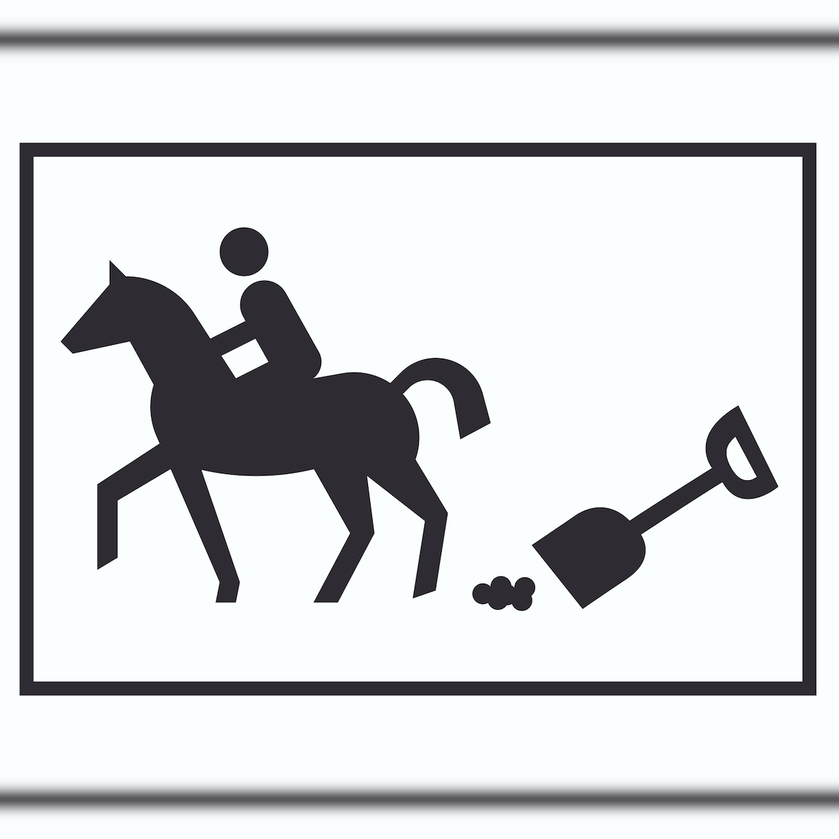 HB-Druck Bitte abäppeln Symbol Schild Pferde Reitplatz A3 (297x420mm) Image