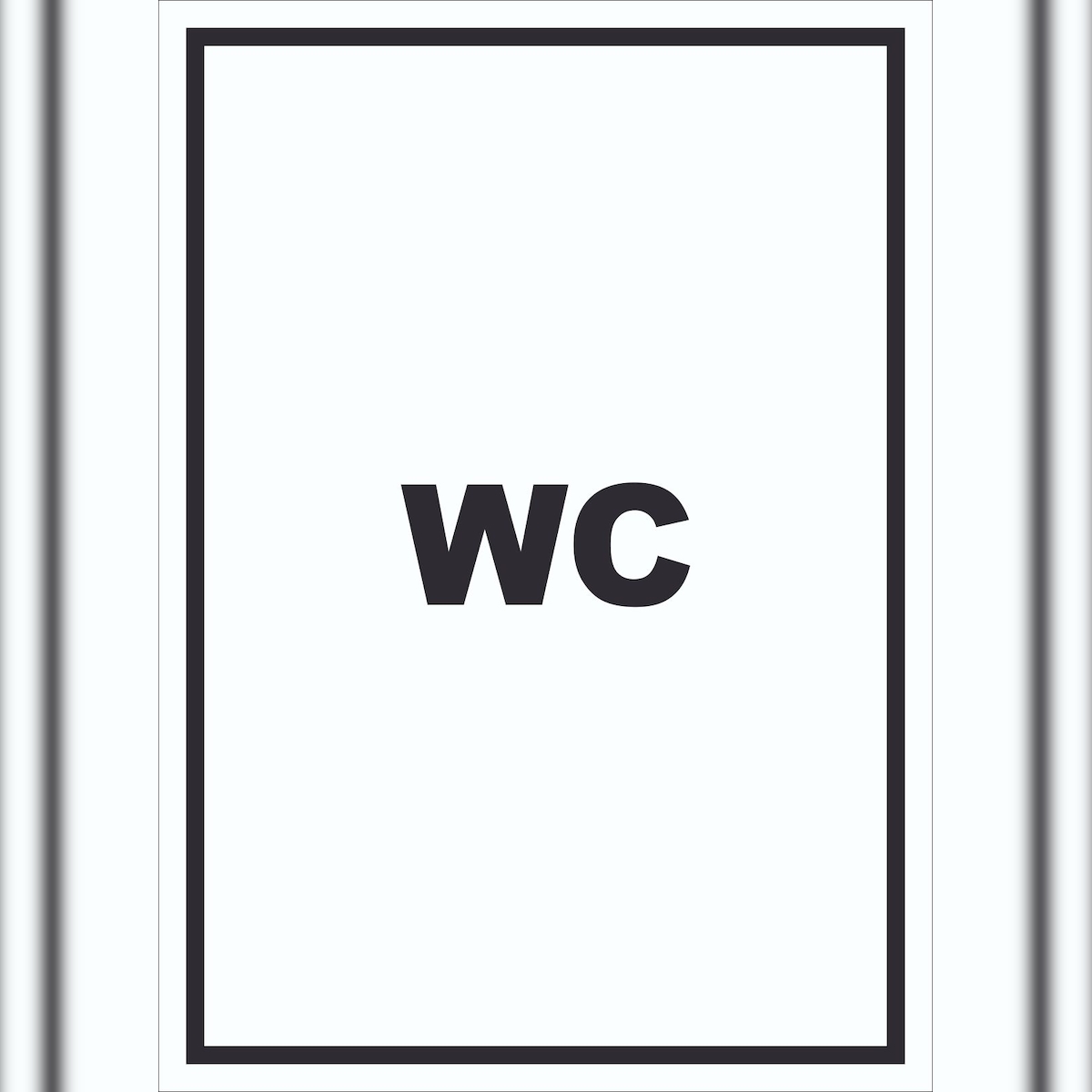 HB-Druck WC Schild mit Text Toilette Klo hochkant A5 (148x210mm) Image
