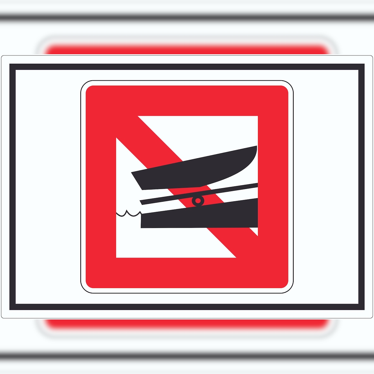 HB-Druck Ein- und Auswassern verboten Symbol Aufkleber A1 (594x841mm) Image