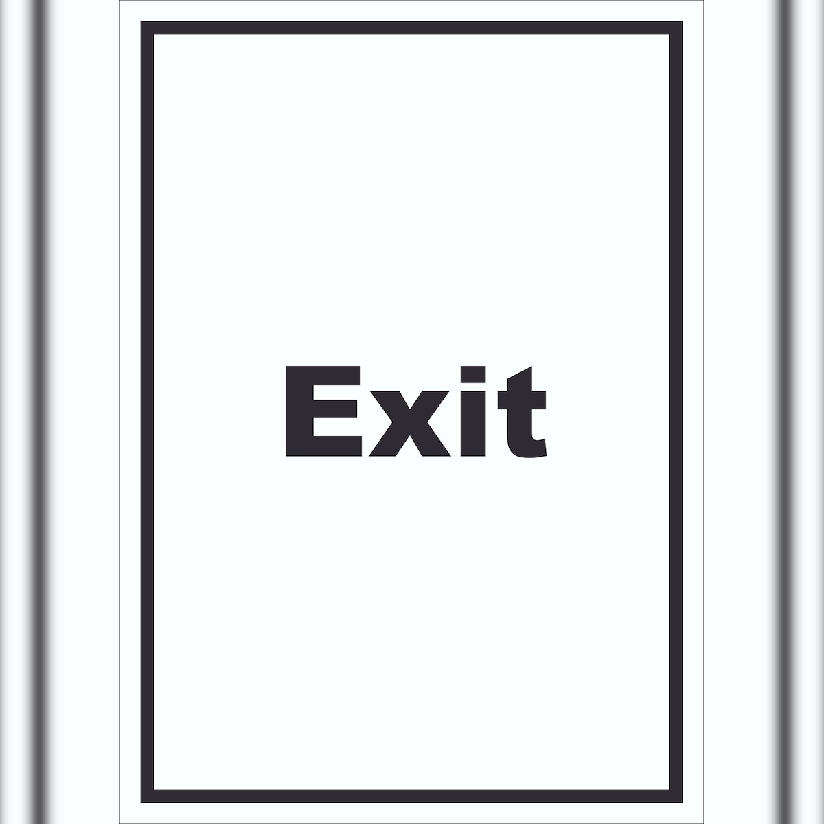 HB-Druck Exit Schild mit Text Ausgang hochkant A2 Rückseite selbstklebend Image