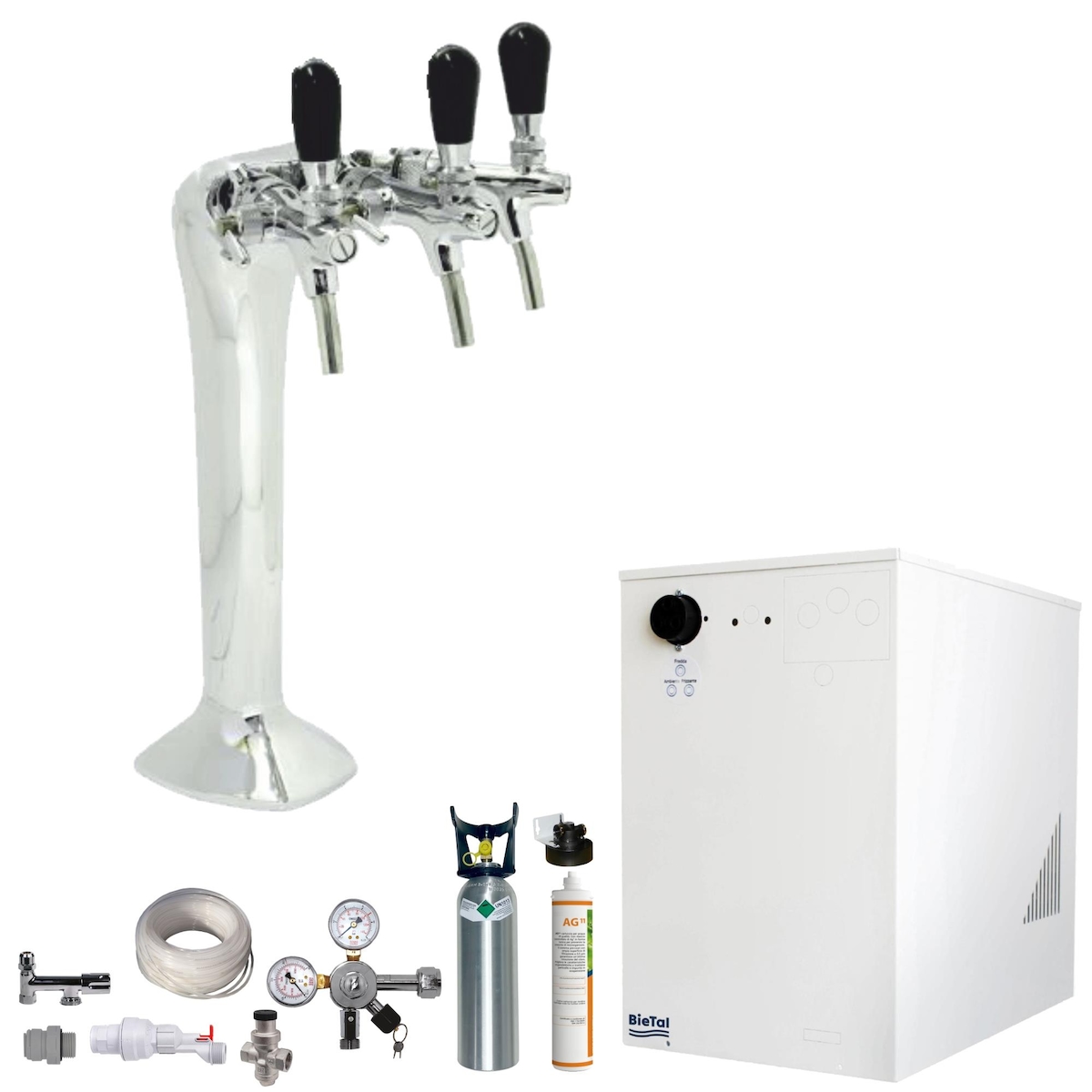 Sprudelwasser Tafelwassergerät BieTal® BT-30U Cobra Classic Chrom Filter 2Kg CO2 Image