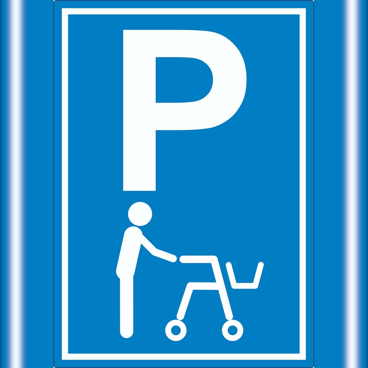 HB-Druck Rollator Parkplatz Aufkleber Gehwagen Gehhilfe A1 (594x841mm) Image