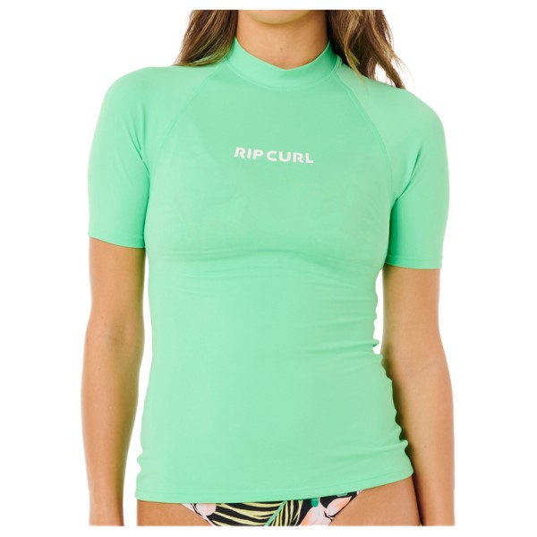Rip Curl - Women's Molokai S/S Solid UPF Rashguard - Lycra Gr L grün