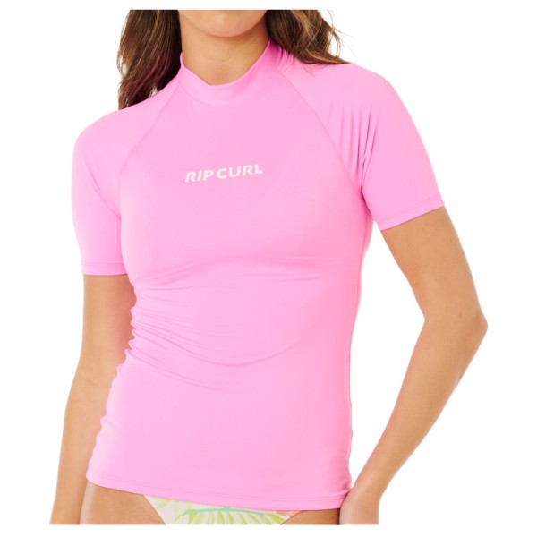 Rip Curl - Women's Molokai S/S Solid UPF Rashguard - Lycra Gr S rosa