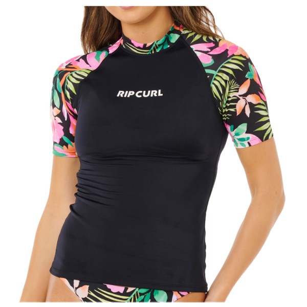 Rip Curl - Women's Molokai S/S Floral Insert - Lycra Gr L schwarz