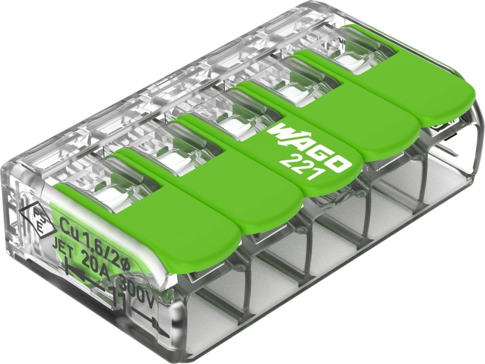 25 Stk. WAGO GmbH & Co. KG Verbindungsklemme 221-425 Image