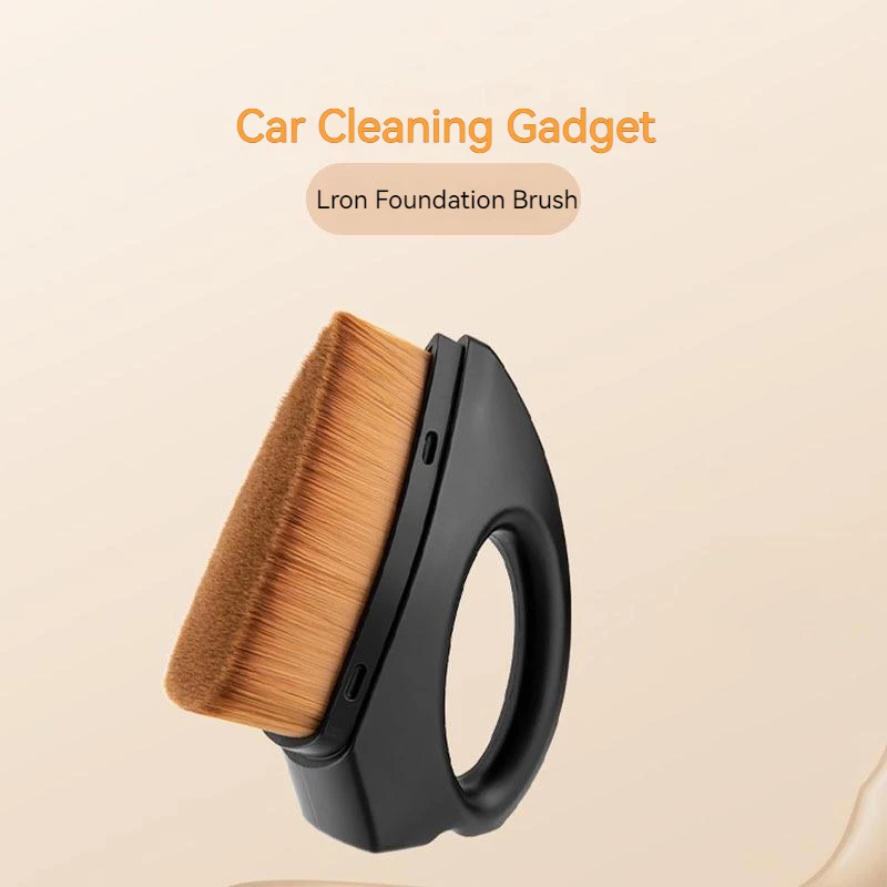 Professioneller antistatischer Bürstenreiniger für die Innenraumaufbereitung im Auto. Drehteller-Staubentferner. Bürstenreiniger mit ABS-Griff Image
