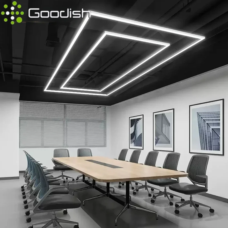 Moderne quadratische LED-Deckenleuchten, kühles Weiß, 6500 K, Lampen für Garage, Werkstatt, Büro, Fitnessstudio, Studio, große, individuelle Beleuchtungskörper Image