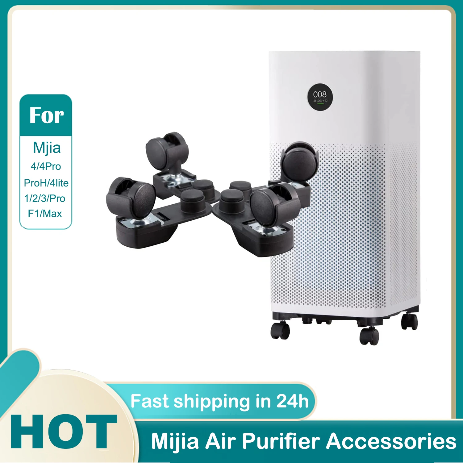 Luftreiniger Basis Rad Für Xiaomi MiJia Luftreiniger 1/2/2s/3C/3H Pro /4/4Pro/4lite/F1/Max/ProH Moblie Roller Caster Räder Image
