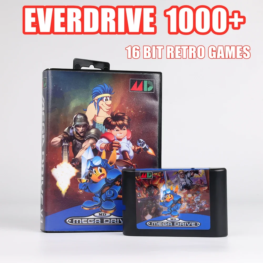 Grafikkarte für Sega MegaDrive Genesis 1000 in 1 Spiele Everdrive Mega Drive Mortal Kombat Region Free Shell Save Function Image