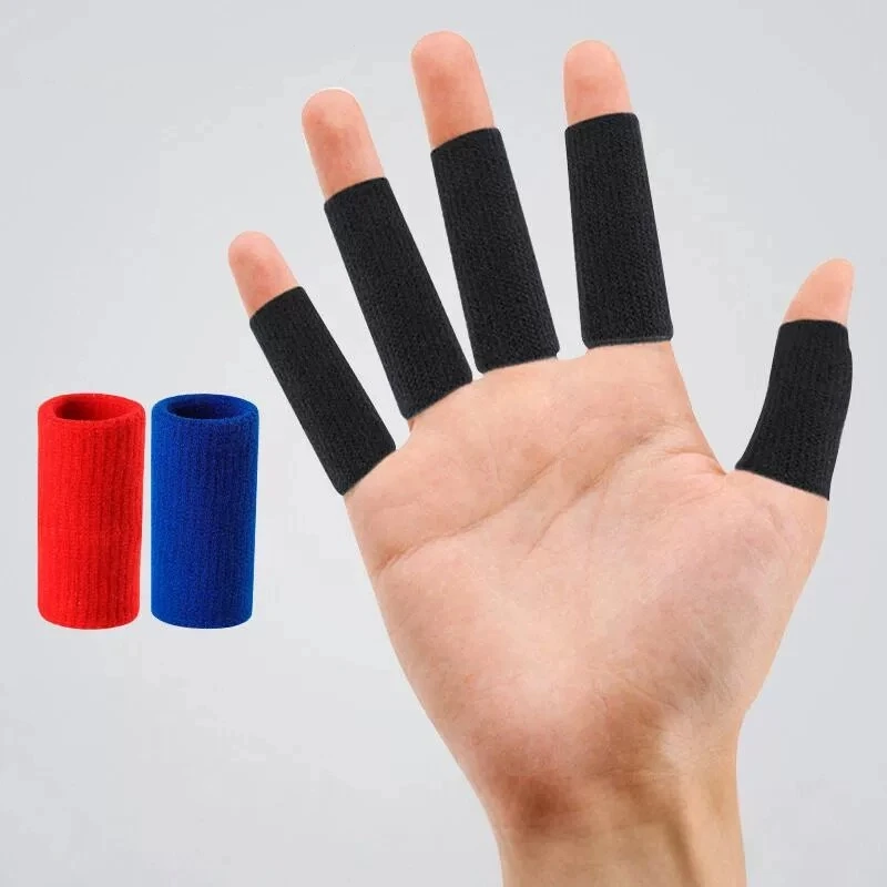 10PCS Elastische Sport Finger Ärmeln Arthritis Unterstützung Finger Schutz Outdoor Gym Basketball Volleyball Finger Schutz Corrector Image
