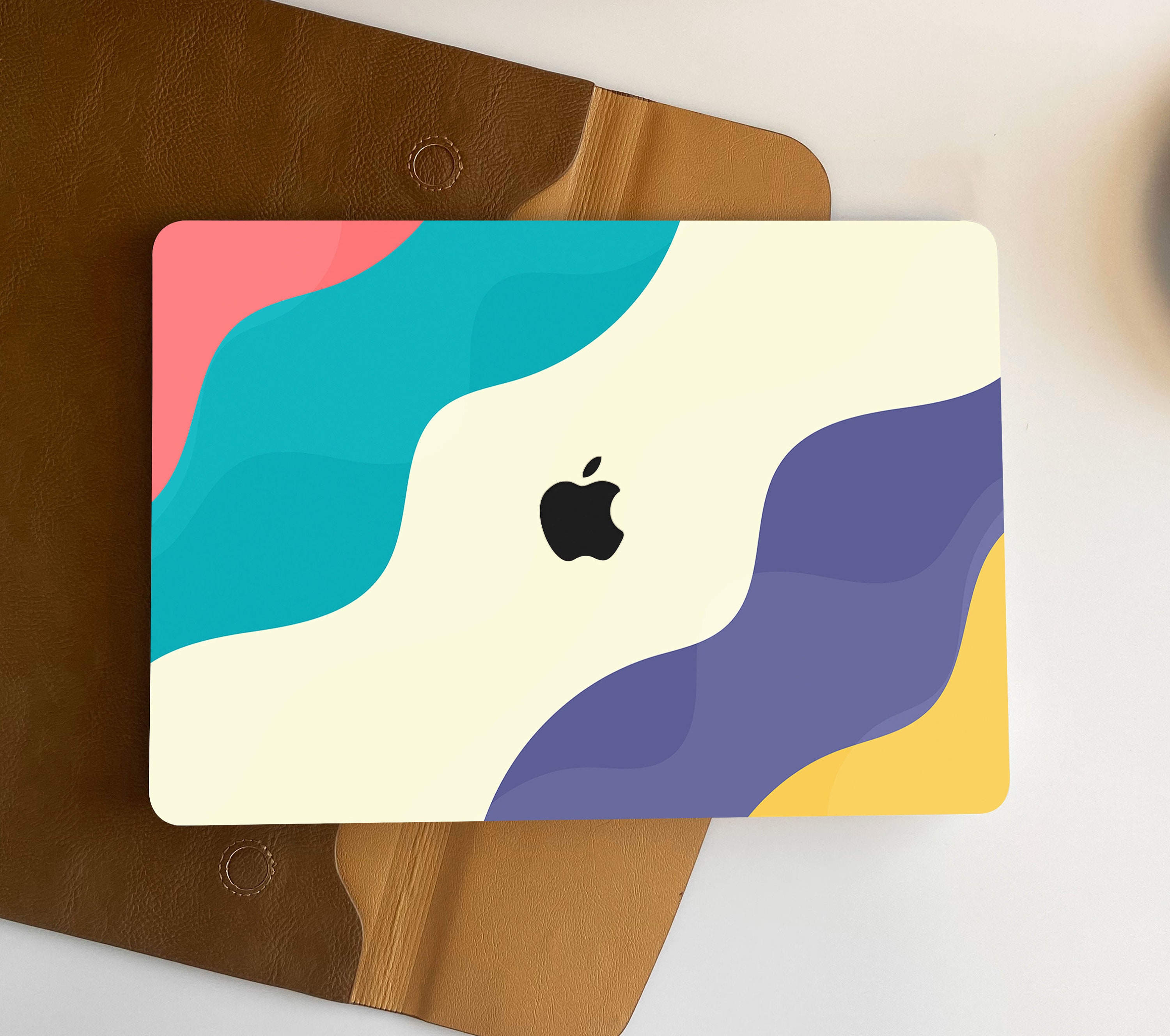 Cinque colori Wave Macbook custodia personalizzata custodia per MacBook Pro 13/14/15/16 custodia, custodia MacBook Air 13, custodia per laptop