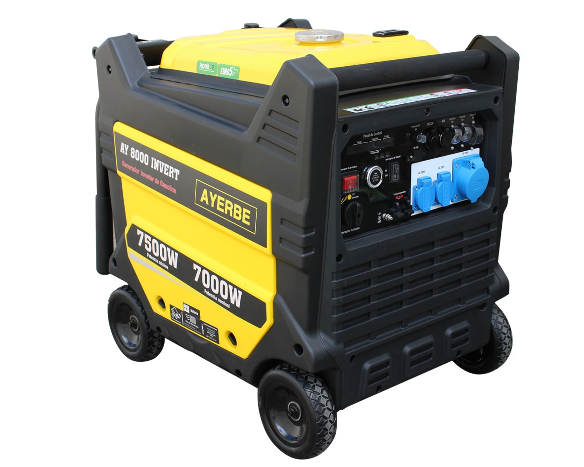 MAESTRO FERRETERO Inverter Benzin Stromerzeuger 8000 mit Elektrostart und Kiotsu KT 425 Motor Image