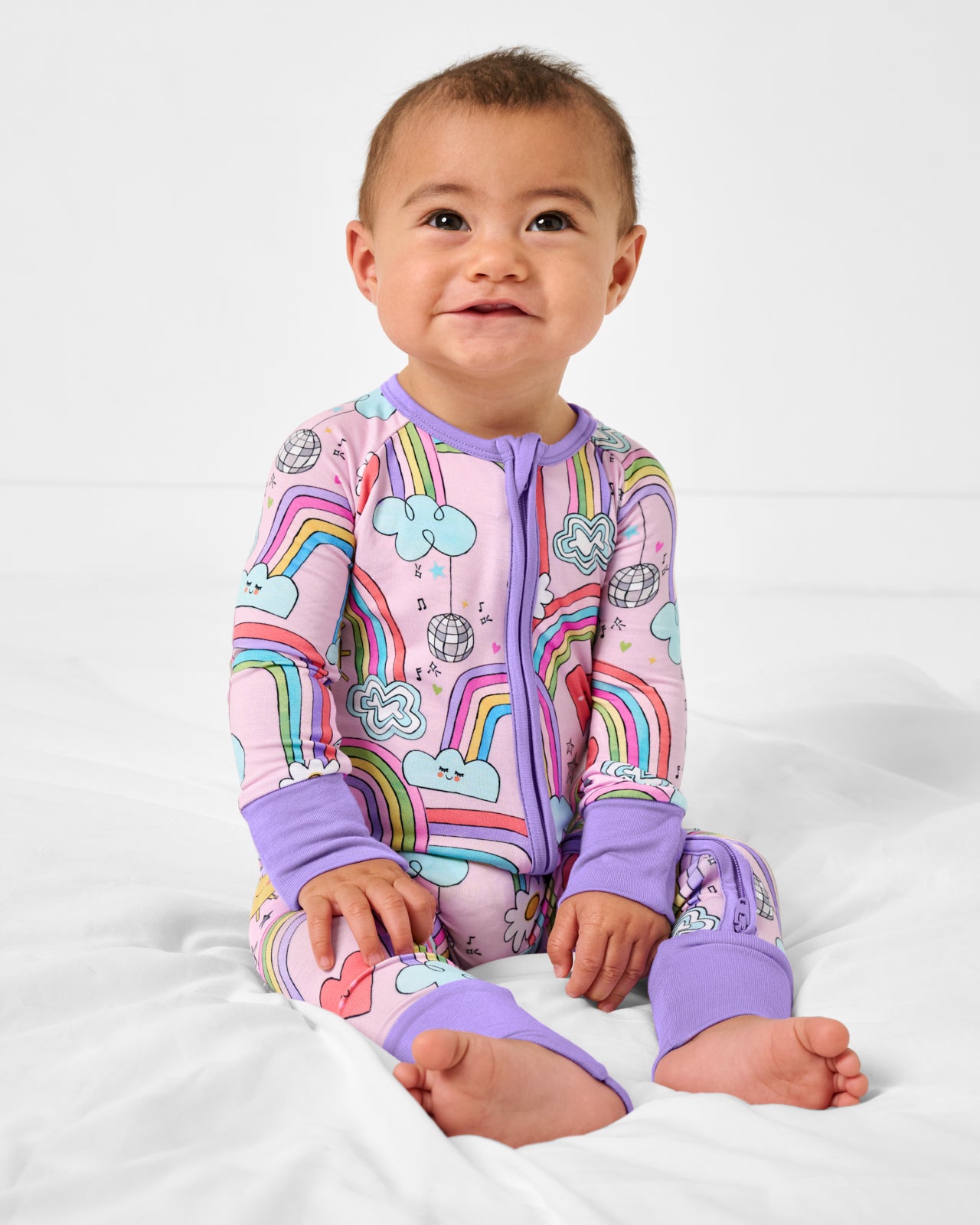 Disco Rainbows Zippy - 0-3 months