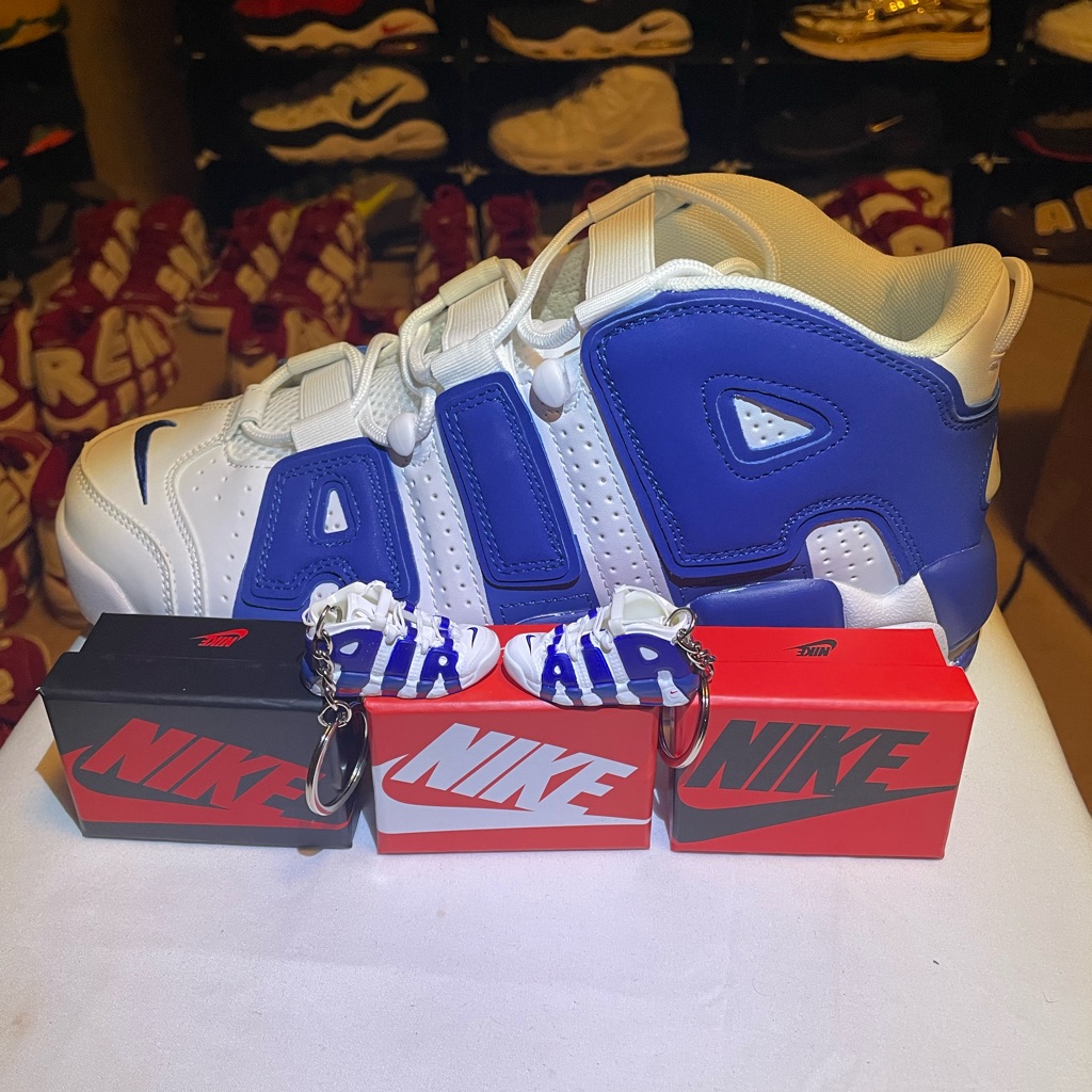 Nike Accessories | Nike Air More Uptempo Mini Shoe Keychains And Mini Nike Shoe Box More Colors Av | Color: Blue/White | Size: Os