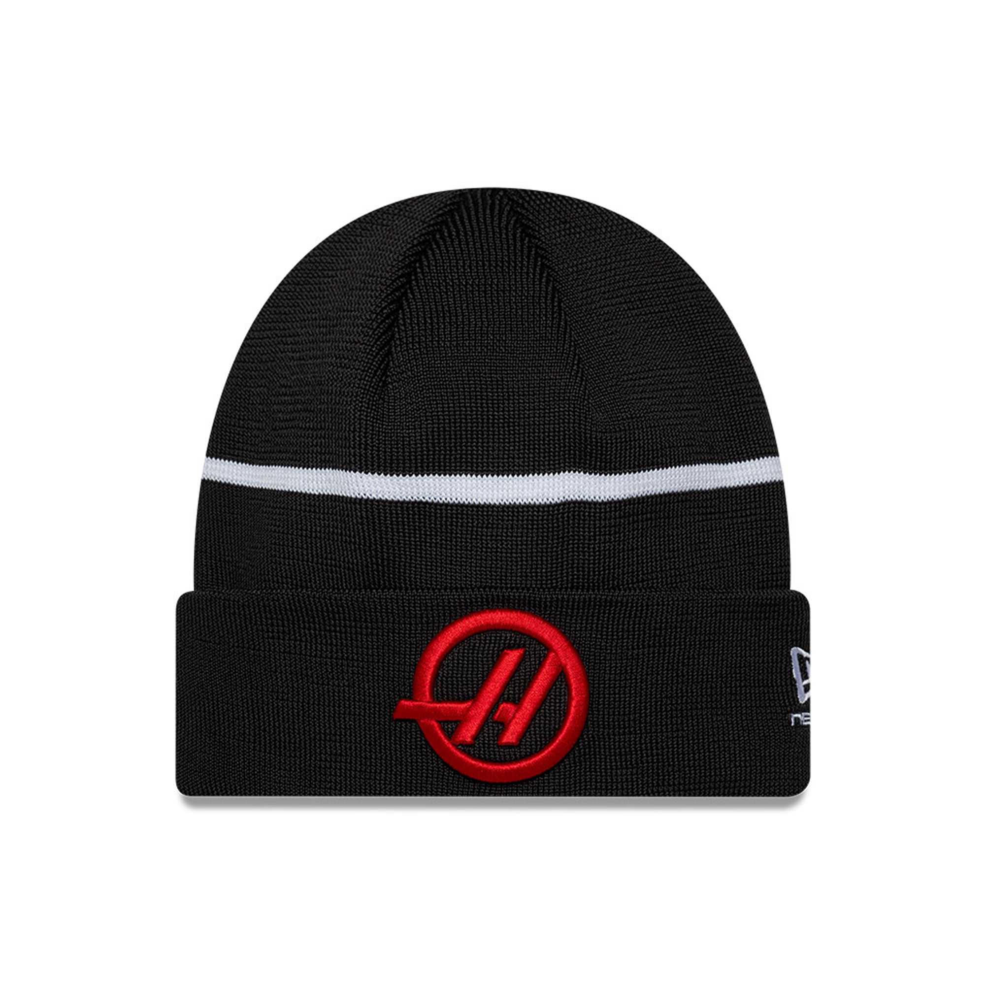 Haas F1 New Era Team Camo Cuff Beanie – Schwarz