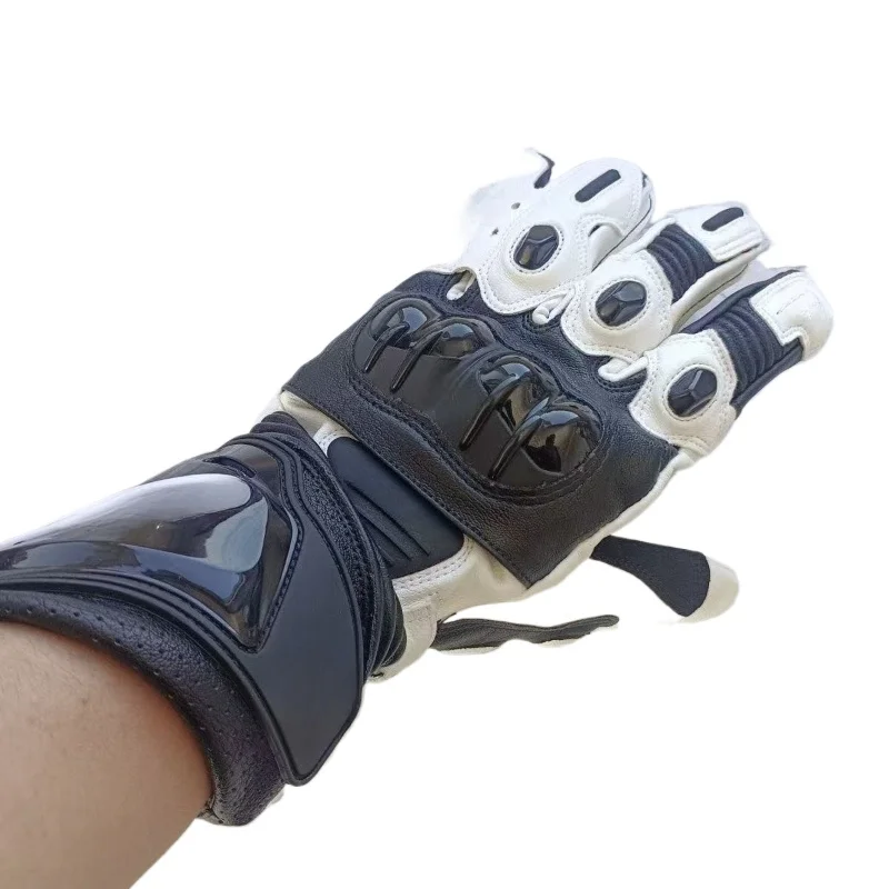 Motorrad-Reithandschuhe, Schutz, Karbonfaser-Lederhandschuhe mit Touchscreen, universelle Handschuhe Image