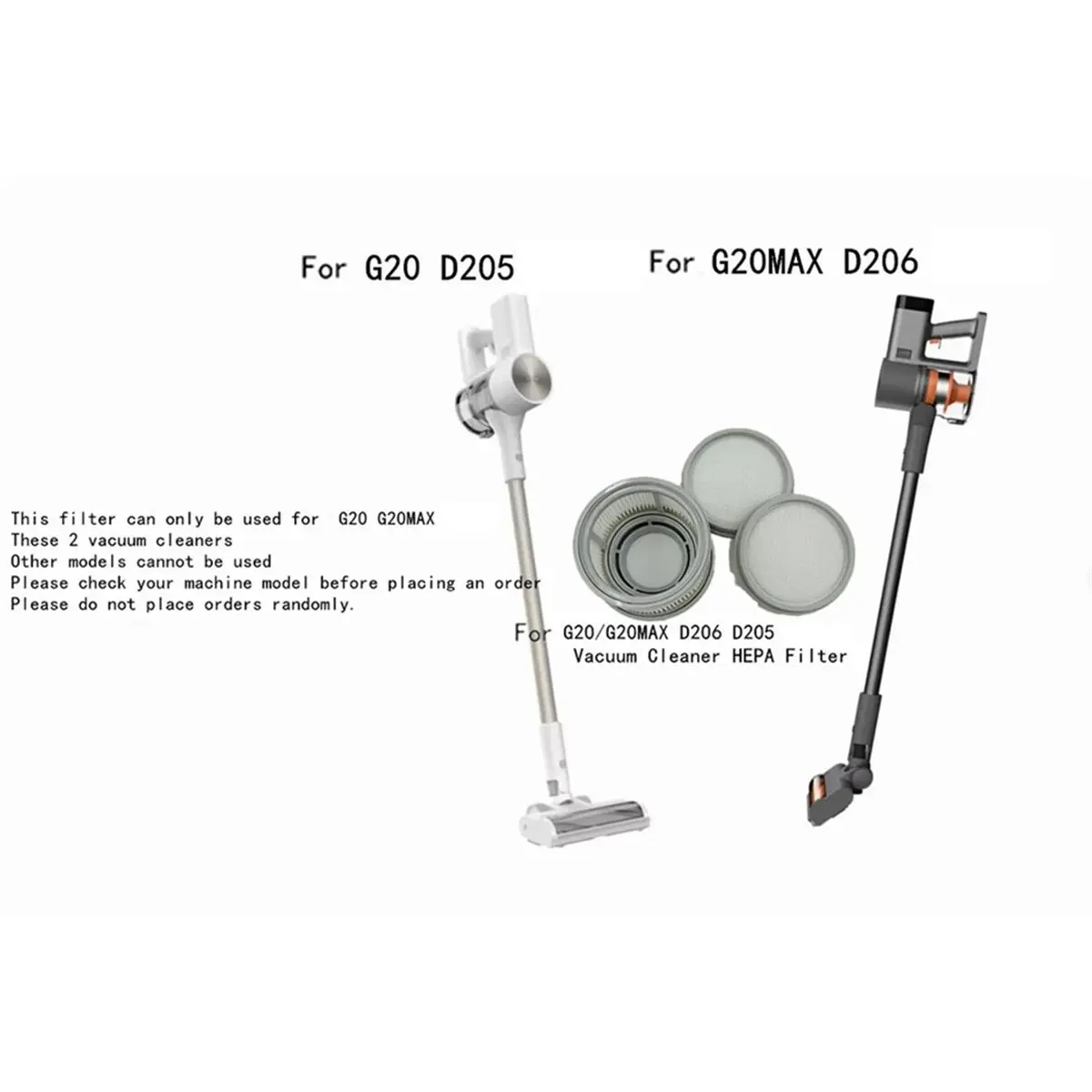 Für G20 / G20 Max Innenraum-Ersatzteile Vorfilter Nachfilter Handstaubsauger Hepa-Filterteile Image