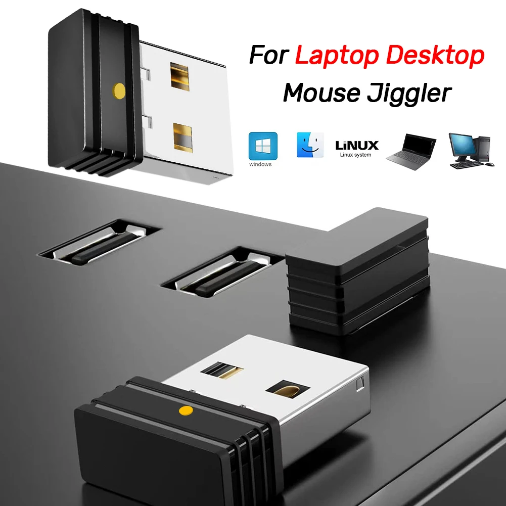 2/1 Stück M8 Mini USB Mausbeweger, nicht erkennbarer Computer-Maus-Jiggler, automatischer Bewegungssimulator für Mausbewegungen Image