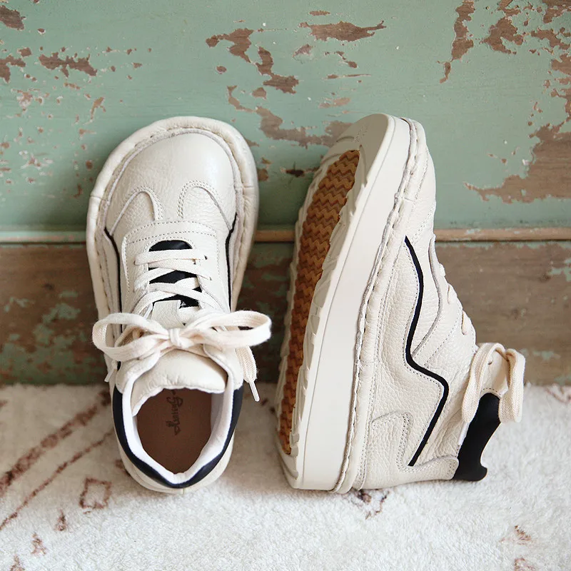 Careaymade-Echtes Leder frauen Stiefel Literarischen Freizeit Stiefel frauen Bequem Kurze Stiefel frauen Schuhe Großen Kopf stiefel Fit