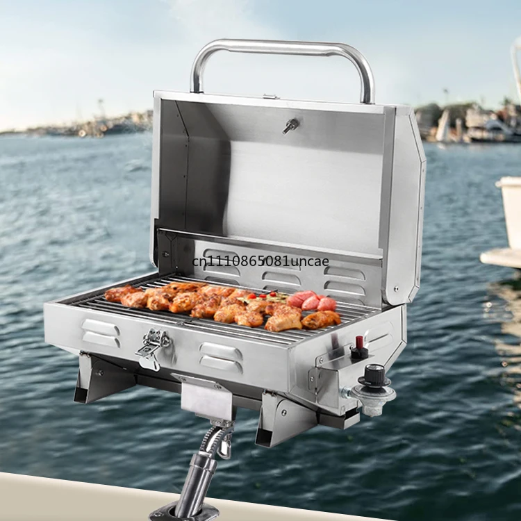 Verstellbare Marine-Grillhalterung Geneigte Halterung für BBQ-Ofen Propan-Grill Bootszubehör Gasgrill für Boote Image